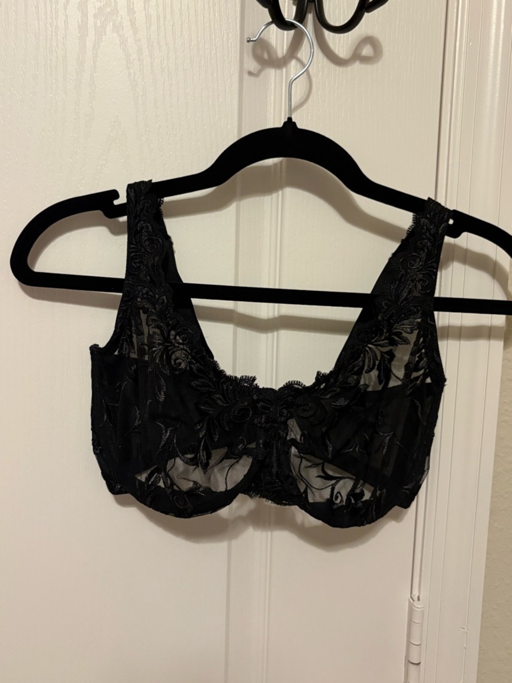 Soma Black Floral Lace Underwire Bra